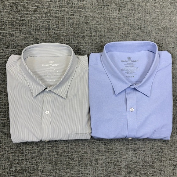 Mack Weldon Shirt Men's XL Air Flex Seawool Long Sleeve Button Down Lot Of 2 NWT - Picture 1 of 15